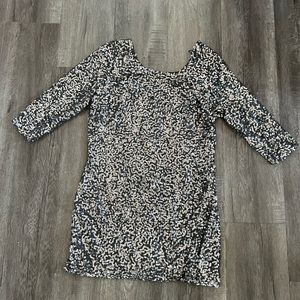 Sliver sequins dress medium